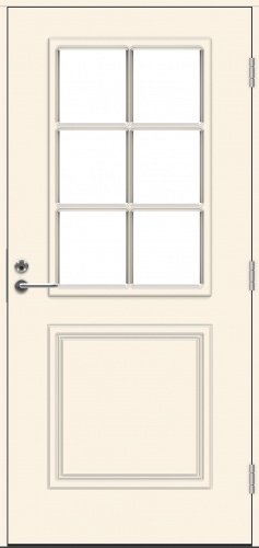 Теплая входная дверь SWEDOOR by Jeld-Wen Classic Smetana Eco, M10x21, Правая