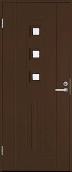 Теплая входная дверь SWEDOOR by Jeld-Wen Basic B0060, коричневая (цвет RR32)