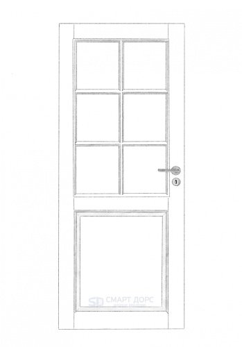Дверь Nord Fin Doors модель 102, Белый NCS S 0502-Y, M9x21, Левая