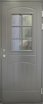 Теплая финская входная дверь SWEDOOR by Jeld-Wen Function F2000 W71, темно-серая (цвет - RR23)