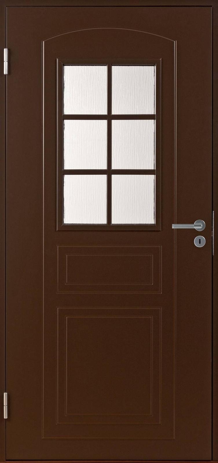 Теплая входная дверь SWEDOOR by Jeld-Wen Basic B0020, коричневая (цвет  RR32) купить в Москве и Петербурге