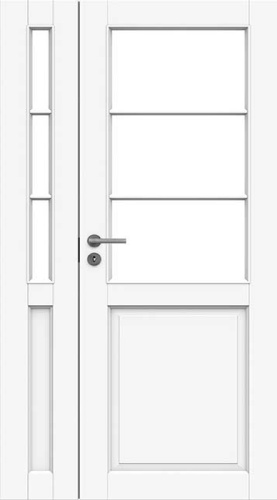 Дверь белая массивная SWEDOOR by Jeld-Wen Craft 132 + расширение, M12(9+3)х21, Правая, Белый NCS S 0502-Y