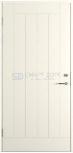  Дверь наружная деревянная ScanDo 01, белая, 10*21, левое
