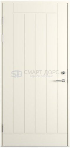  Дверь наружная деревянная ScanDo 01, белая, 10*21, левое
