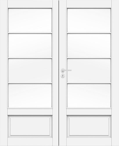 Дверь белая массивная SWEDOOR by Jeld-Wen Craft 133, двустворчатая, M15(705+715)х21, Правая, Белый NCS S 0502-Y