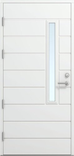Дверь входная Kaski FE811, Белый NCS S 0502-Y, M10x21, Левая