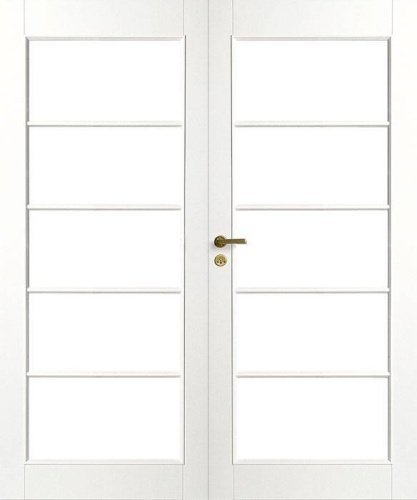 Дверь белая массивная SWEDOOR by Jeld-Wen Craft 129, двустворчатая, Белый NCS S 0502-Y