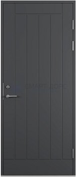 Дверь наружная деревянная ScanDo 01, темно-серая