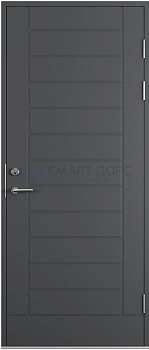 Дверь наружная деревянная ScanDo 06, темно-серая