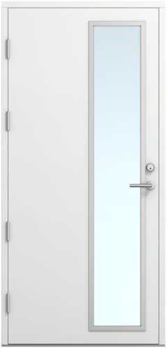Дверь входная Kaski Rautu Thermo, Белый NCS S 0502-Y, M10x21, Левая