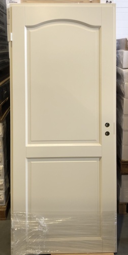 Дверь белая филенчатая SWEDOOR by Jeld-Wen Craft 110, цвет устрично-бежевый, М9*21, левая, №28 фотография