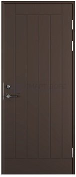 Дверь наружная деревянная ScanDo 01, темно-коричневая