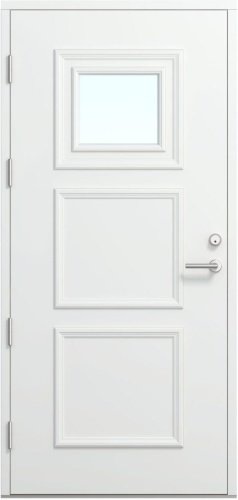 Дверь входная Kaski Ryskeri, Белый NCS S 0502-Y, M10x21, Левая